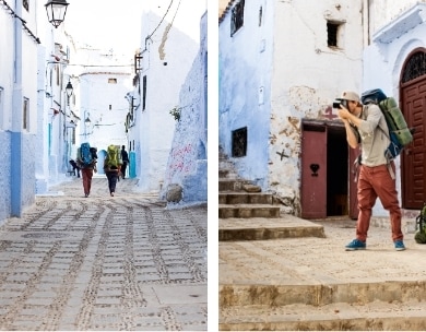 Collage von Reisebildern